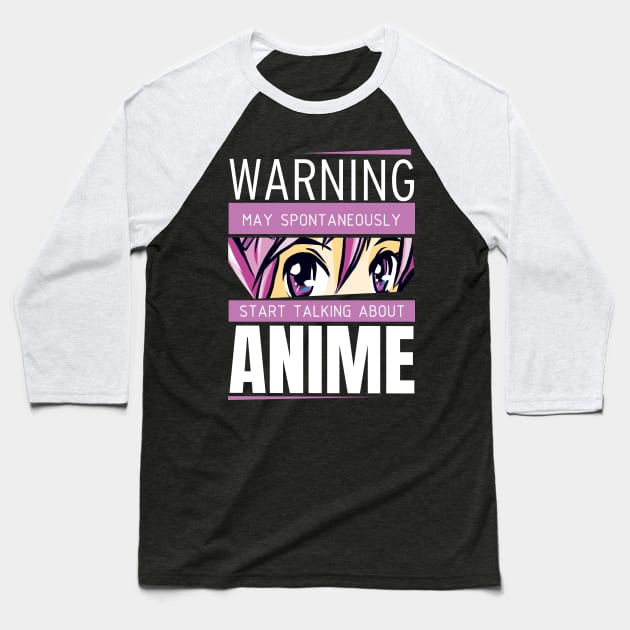 Anime Warning Spontaneous Baseball T-Shirt by CrissWild